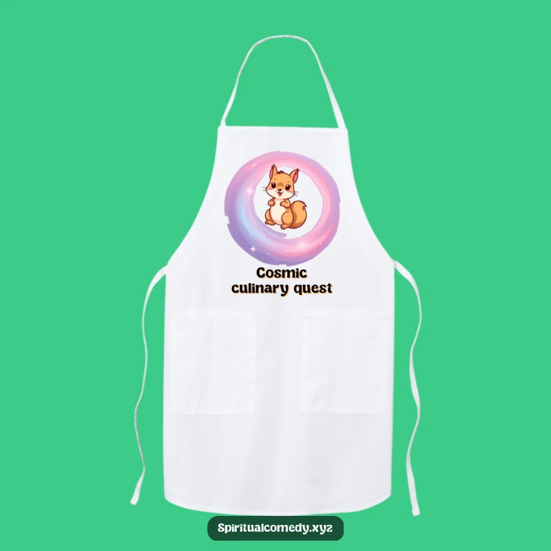 Funny Galaxy Squirrel Apron: Cook Up Some Cosmic Fun, a Great Funny Gift