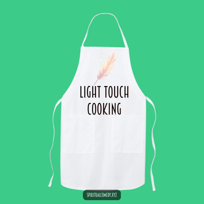 Funny Feather Apron - Elegant Light Descent Kitchen Gift