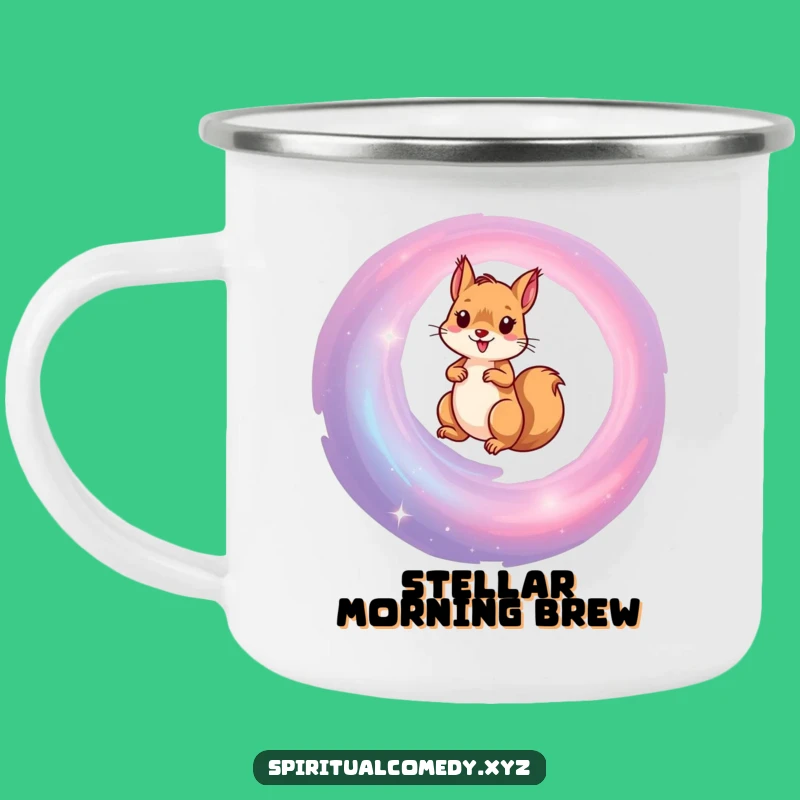 Funny Galaxy Squirrel Camping Mug: Adventure Fuel for Campfires, a Great Funny Gift
