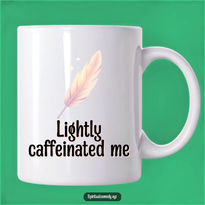 Funny Feather Mug - Elegant Light Descent Gift for Dreamers