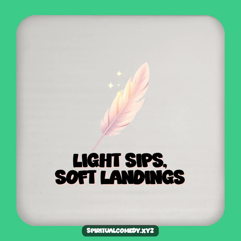 Funny Feather Coaster - Elegant Light Descent Drink Protector