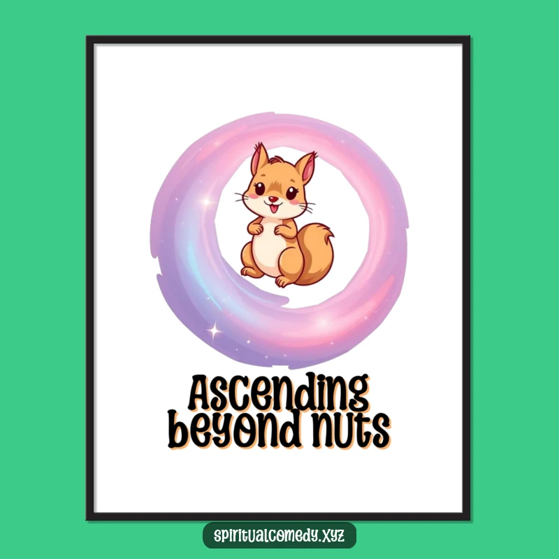 Funny Galaxy Squirrel Poster: Stunning Cosmic Art, a Perfect Funny Gift