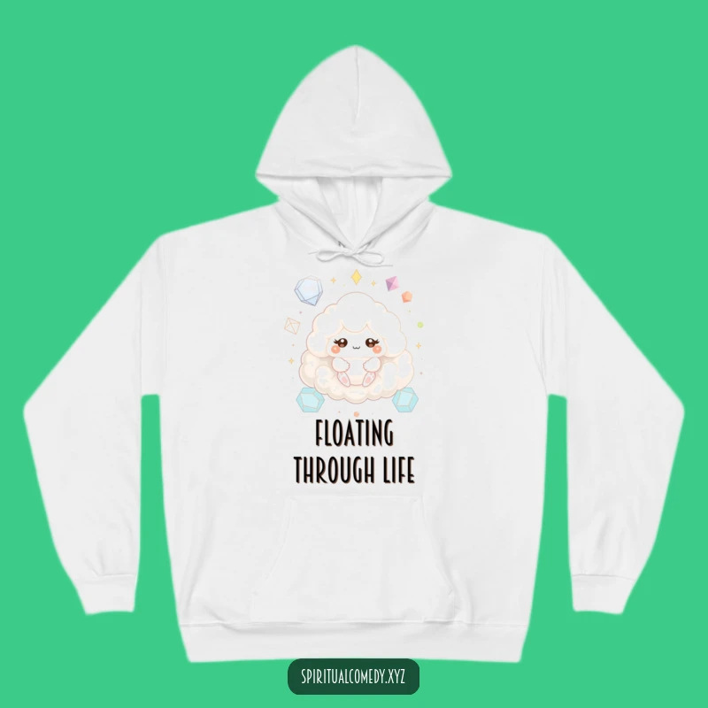Funny Cloud Creature Hoodie - Cozy Meditating Zen Sweatshirt Gift Idea