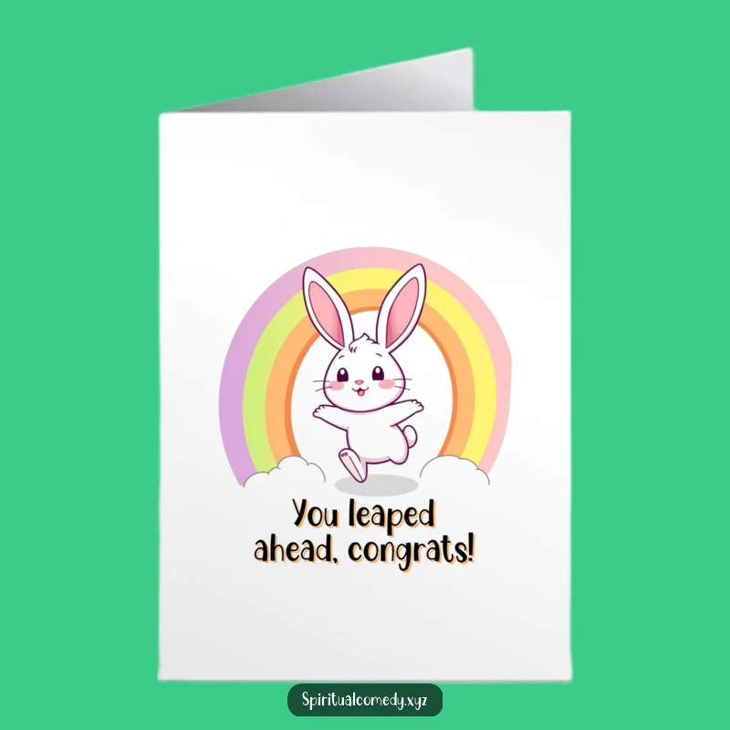 Free Printable Funny Bunny Congratulations Card: Leap into Success Downloadable!