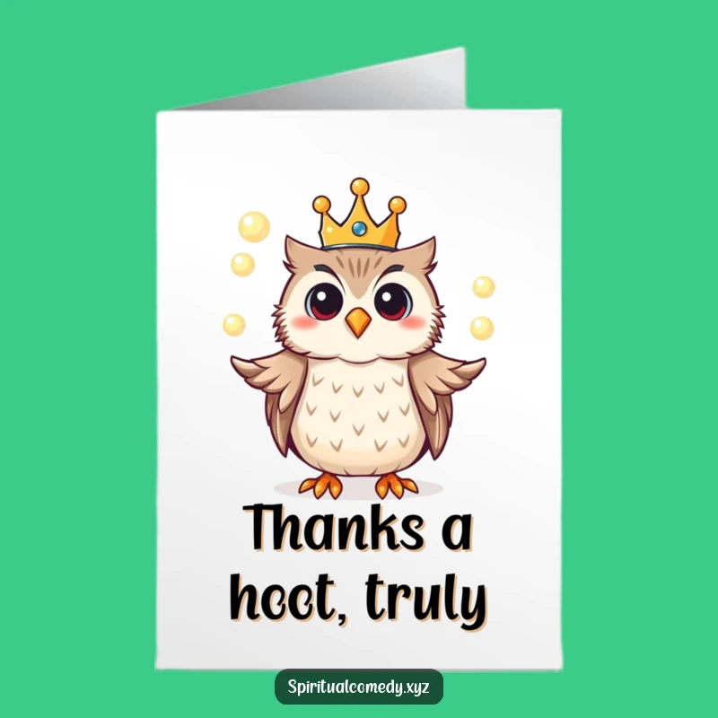 Free Printable Funny Owl Thank You Card: Express Gratitude with Magic Downloadable!