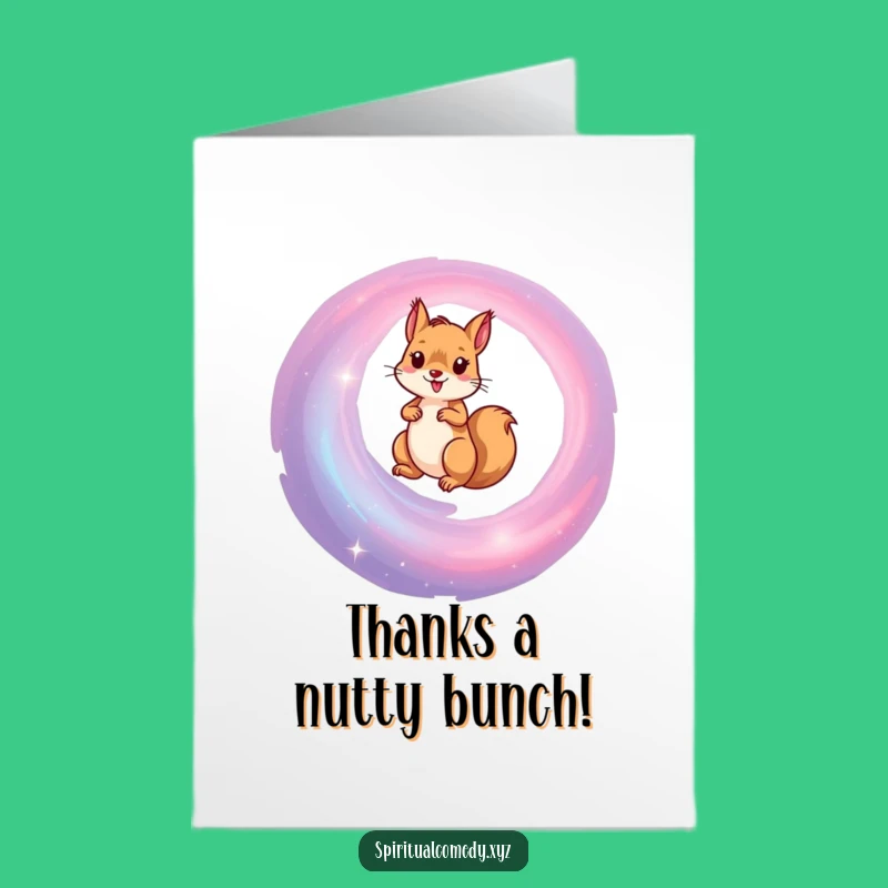 Free Printable Thank You Card: Squirrel's Galactic Journey Shows Deep Appreciation
