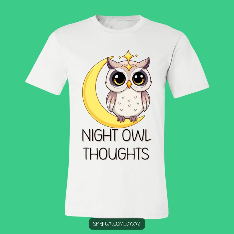 Funny Owl T-Shirt - Curious Celestial Night Owl Apparel Gift