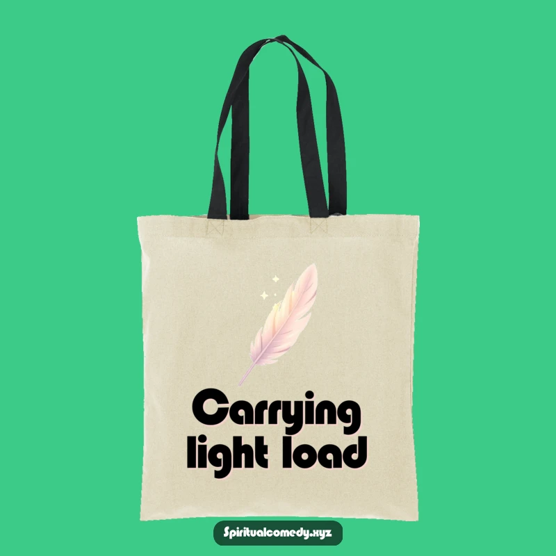 Funny Feather Tote Bag - Elegant Light Descent Carry-All