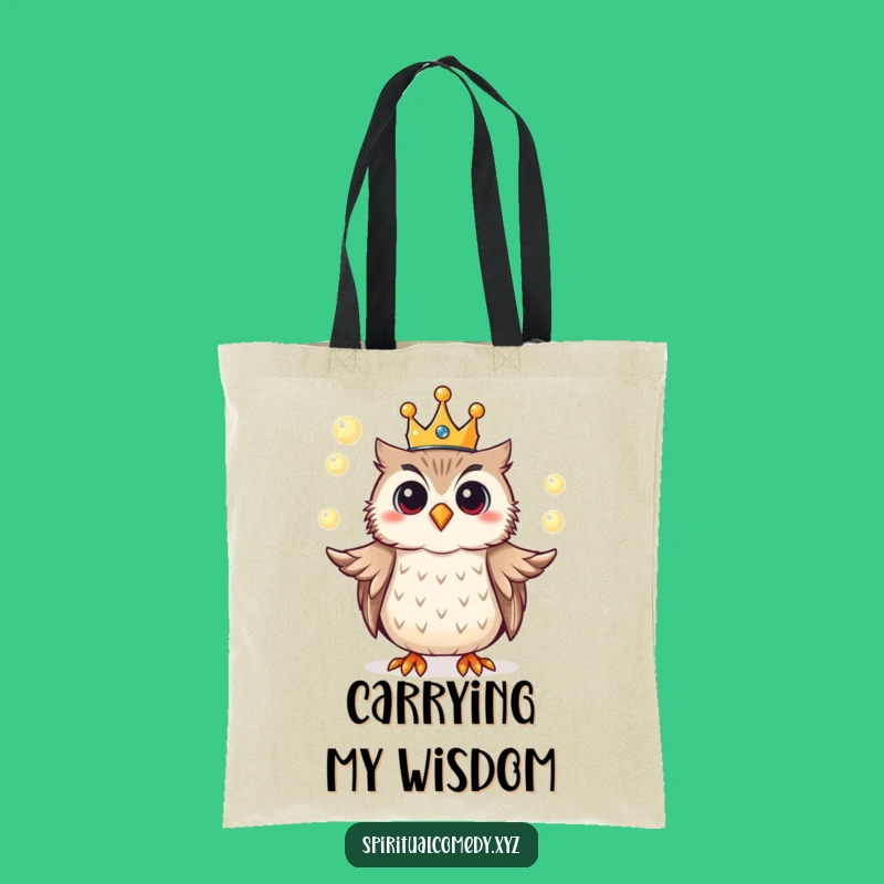 Funny Owl King Tote Bag - Carry Your Treasures with Regal Flair